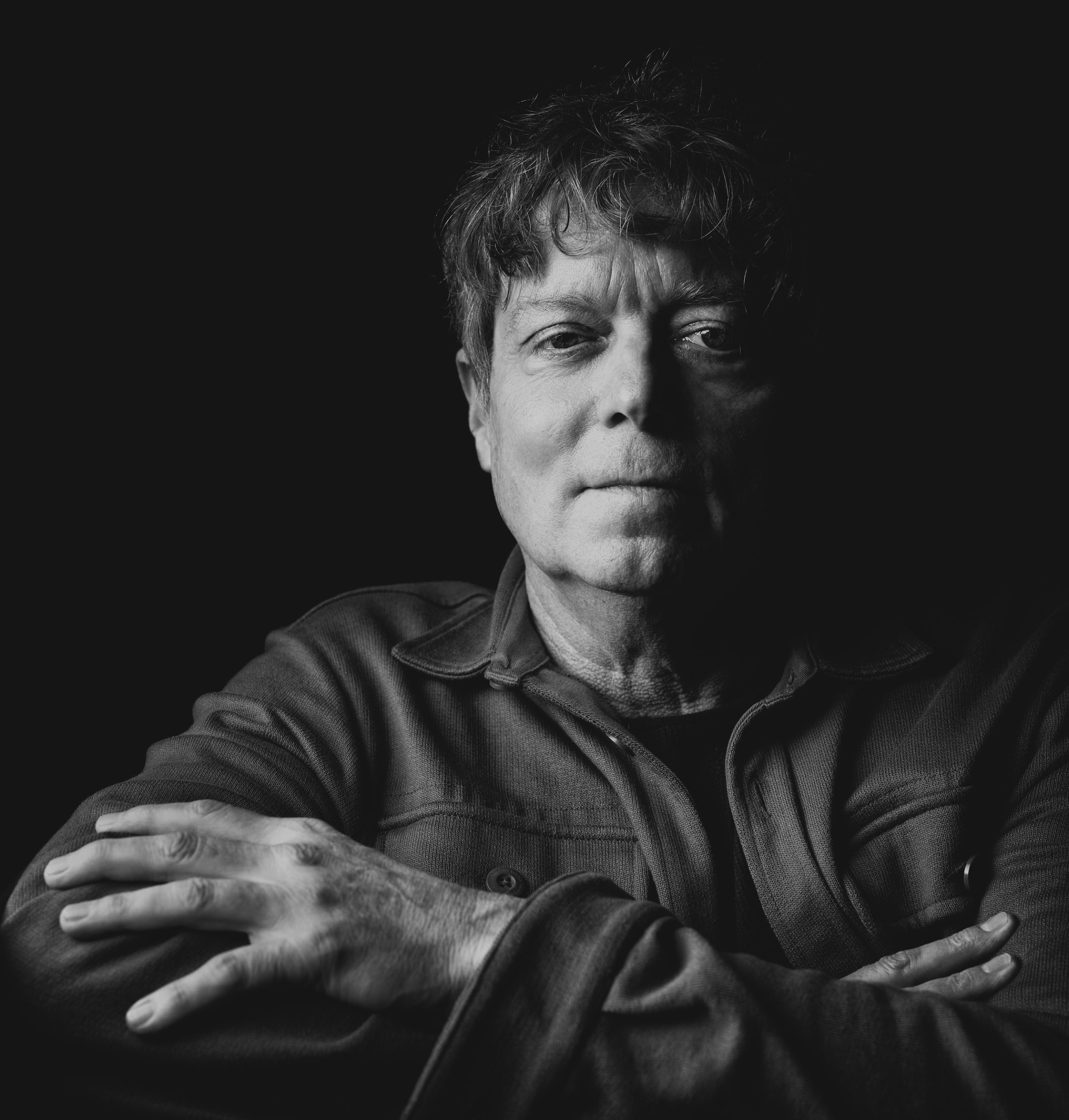 Black and white portrait of author Jason Roberts