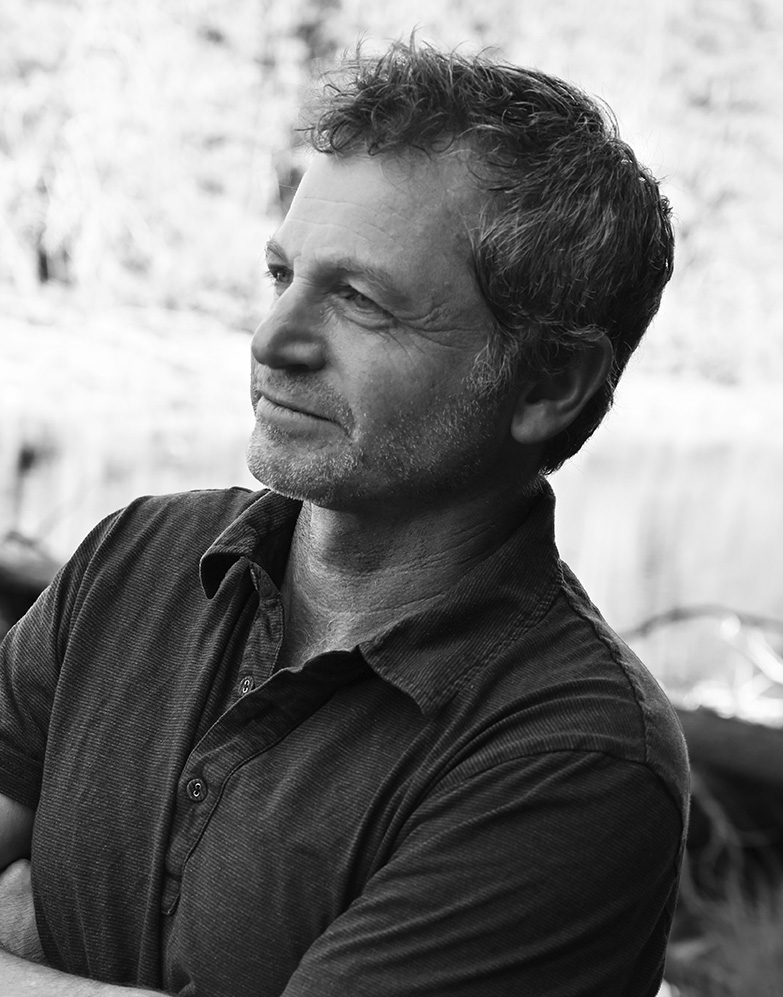 Black and white portrait of author Peter Orner.