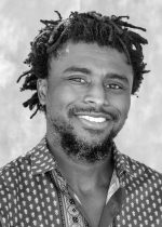 Black and white portrait of author Keenan Norris.