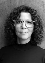 Black and white portrait of author and poet Ananda Lima