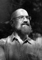 Back and white portrait of Brian Teare by Kristen Finn