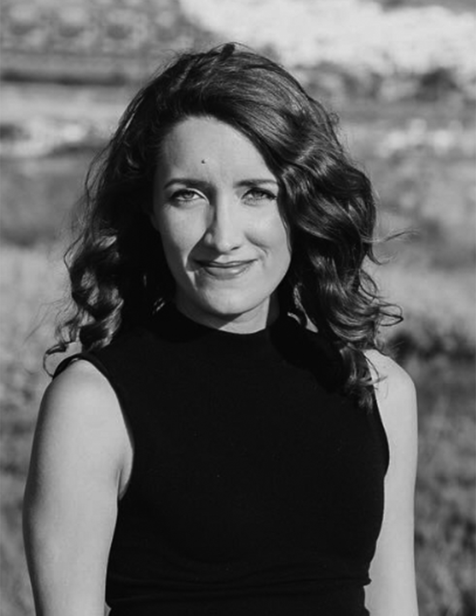 Black and white portrait of Jean Guerrero