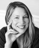 Black and white portrait of author Kelly McMasters.